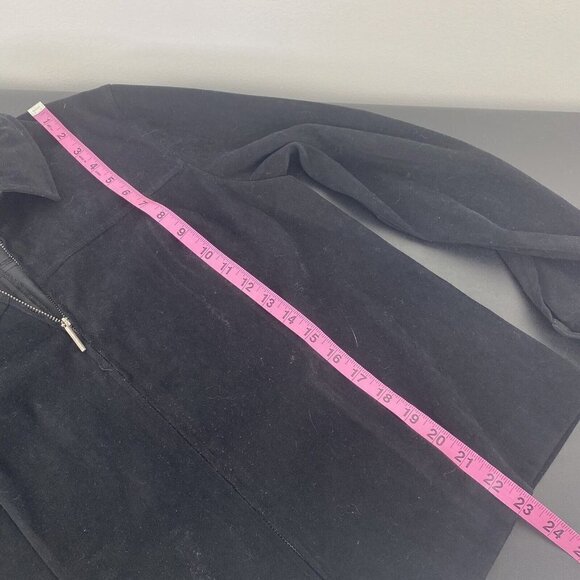 Norton McNaughton Women's Zip Up Jacket Size 8 Black Collared Soft Lightweight - Picture 7 of 8